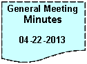 Flowchart: Document: General Meeting Minutes04-22-2013