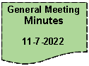 Flowchart: Document: General Meeting Minutes11-7-2022
