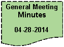Flowchart: Document: General Meeting Minutes04-28-2014