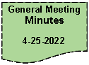 Flowchart: Document: General Meeting Minutes4-25-2022