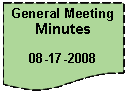 Flowchart: Document: General Meeting Minutes08-17-2008