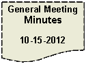 Flowchart: Document: General Meeting Minutes10-15-2012