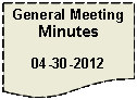 Flowchart: Document: General Meeting Minutes04-30-2012