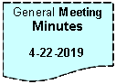 Flowchart: Document: General Meeting Minutes4-22-2019